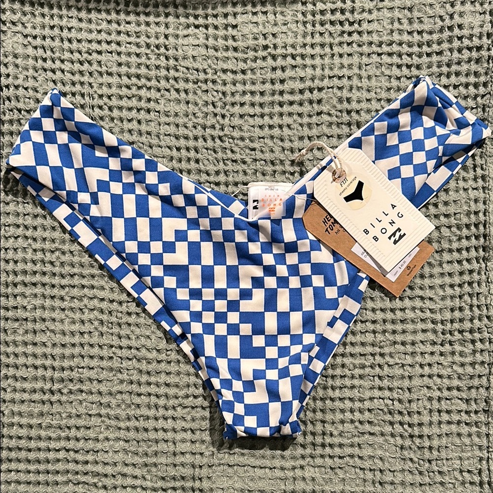 Billabong Blue Checkered Swim Bottom